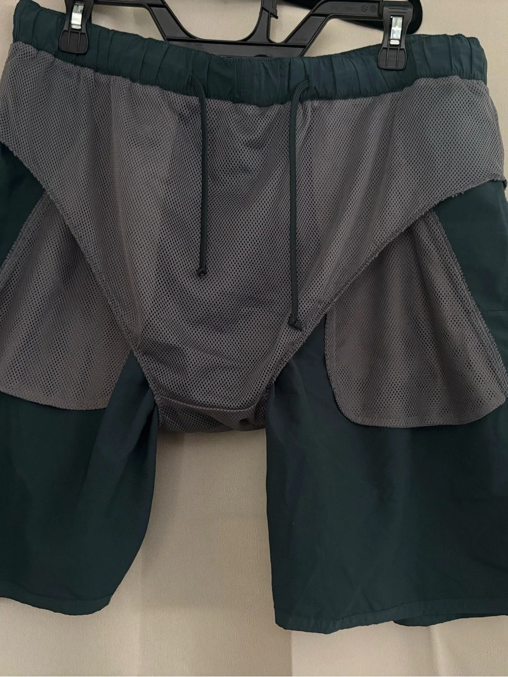 The North Face Men's Deep Teal Hybrid Shorts with Integrated Belt
